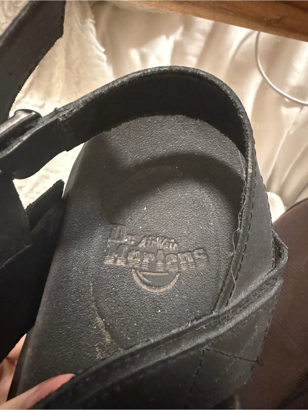Dr. Martens Voss II Black Platform Sandals with Yellow Stitching - Air Wair - Picture 11 of 11